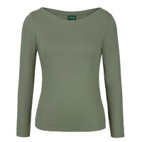 Sage Ladies Long Sleeve Boat Neck Tee | 100% Cotton | Trade Quality | Urban Fit