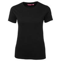Black Ladies Tee | Trade quality construction | Fewer print errors from poor adhesion.