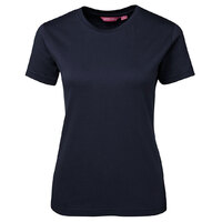 Navy Ladies Tee | Trade quality construction | Fewer print errors from poor adhesion.