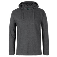 Graphite Marle Cotton Long Sleeve Hooded Tee | 100% Cotton | Trade Quality | Classic Fit