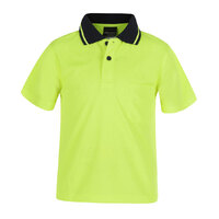 Lime Infants and Kids HI Vis Traditional Polo | Non-Cuff | Classic Fit | Industry Workwear 