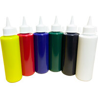 Poster Paint Set 6 - Yellow, Red, Blue, Green, Black & White