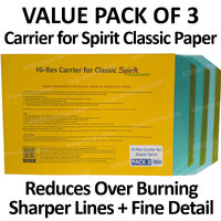 Pack 3 Hi-Res Carrier for Spirit Classic Paper |  Reduces Background Over Burning | Value Pack