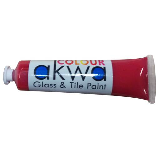Glass & Tile Paint Red | 75ml Artist size | Oven Cure | Non-toxic | Dishwasher Safe