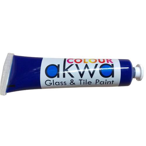 Glass & Tile Paint Blue | 75ml Artist size | Oven Cure | Non-toxic | Dishwasher Safe