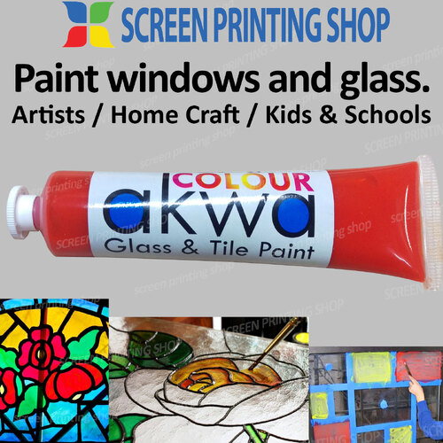 Stained Glass Paint Decorating Ink Oven Cure Dishwasher Safe Waterbased Easy Use 