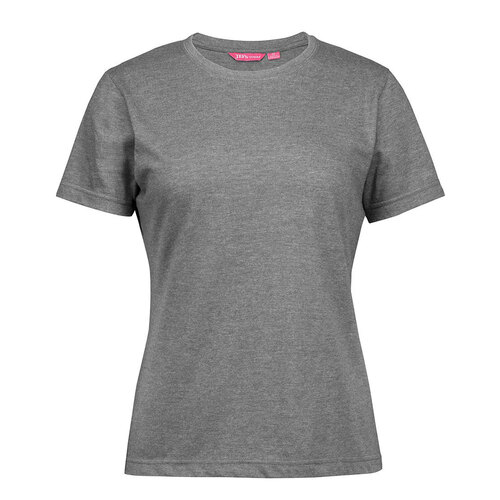 Grey Marle Ladies Tee | Trade quality construction | Fewer print errors from poor adhesion.
