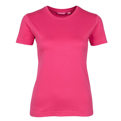 Hot Pink Ladies Tee | Trade quality construction | Fewer print errors from poor adhesion.