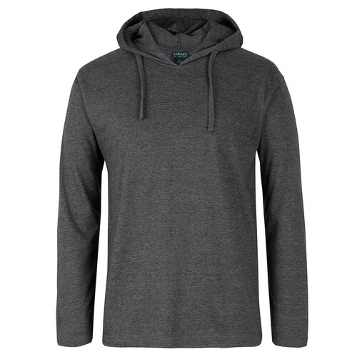 Graphite Marle Cotton Long Sleeve Hooded Tee [Clothing Size: 5XL]