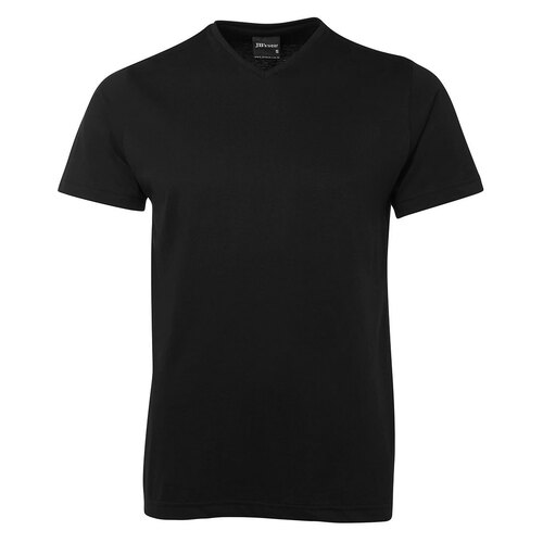 Black V-Neck Cotton Tee [Clothing Size: 5XL]