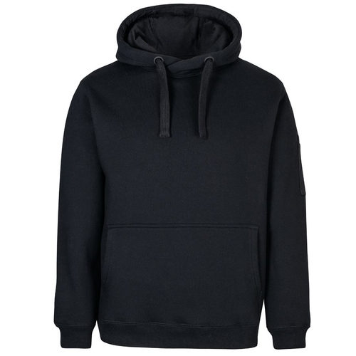 Black/Red 350 Trade Hoodie | 350gsm Brushed Fleece | Fully Lined Hood with Drawcord | Kanga Pocket [Clothing Size: 8/9XL]