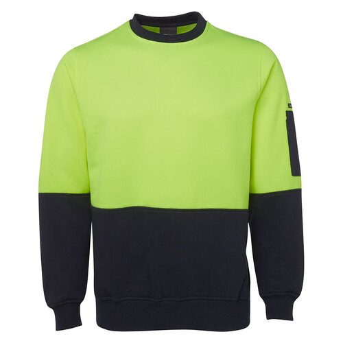 Lime/Navy HI VIS Pull Over Hoodie  [Clothing Size: 5XL]