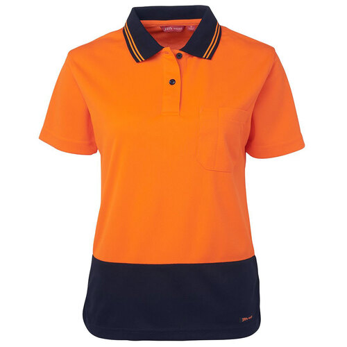 Orange/Navy Ladies Hi Vis Comfort Polo | Short Sleeve | Comfort Fit | Industry Workwear[Clothing Size: 26]