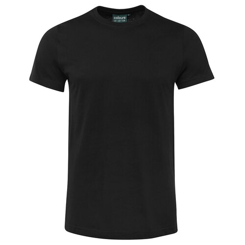Black Cotton Fitted Tee [Clothing Size: 5XL]
