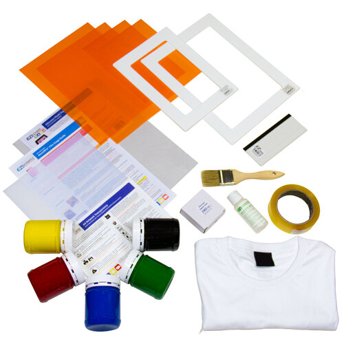 EZIscreen T-shirt/ Fabric/ Paper/ Canvas Printing Kit with Printing Lesson & t-shirt | Chemical Free Non-Toxic using SPO Films