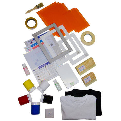 EZIscreen Pro T-shirt & Fabric Kit does it all - Print light & dark colours, includes printing lesson & two bonus t-shirts. | Chemical Free Non-Toxic