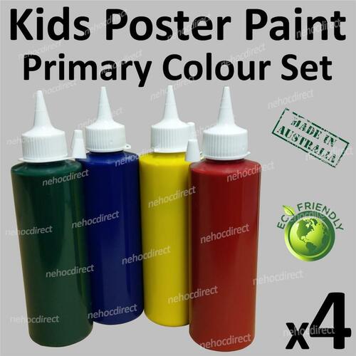 Craft Kids Paint | No chemicals safe for kids at school or home | washable Set 4