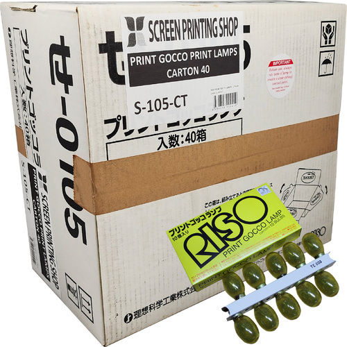 RISO PRINT GOCCO Print Lamps (bulbs) | Carton 40pks (400pcs) | Genuine RISO Stocks